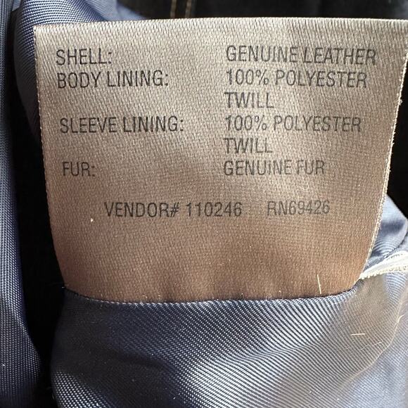 Wilsons Leather Maxima Penny Lane Fur Trimmed Coat Matching Gloves - Picture 8 of 10